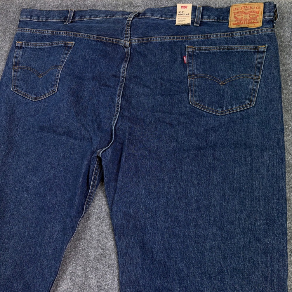 Levi's 505 Regular Jeans Mens 58x28 Blue New Big & Tall Straight Leg Denim